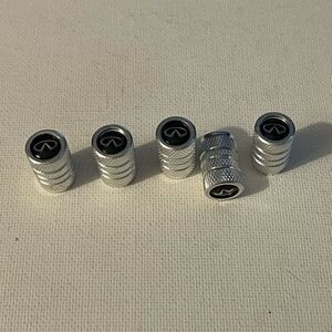 Infinity valve Stem caps in Silver set of 5 NWT